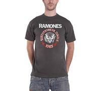 Ramones T Shirt Subterraneun Jungle Band Logo Nue offiziell Herren Charcoal Grau XXL