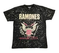 Ramones Unisex Adler Band Logo Offizielles Tie Dye Weiß T-Shirt, XL