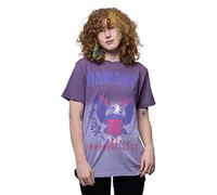 Ramones Unisex World Bizarro Band Logo Official Unisex Purple Dye Wash T-Shirt T-Shirt, Purple,
