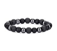 RANKEEF Herren-Perlenarmband, verstellbares elastisches Seil, Herren-Armband-Set, 6 und 8 mm, Natursteinperlen, mehrfarbige Perlen, Tigerauge-Armbänder, Herren-Geschenk, M, Stein, Kein Edelstein