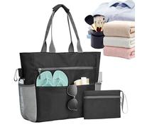 Ranley Strandtrage Tasche - Große Strandtasche Mit Münzbeutel | Faltbare Wasserdichte Tragetasche Mit Reißverschluss Für Reisen Camping Picknick Pool Wandern Pendeln Gym Urlaub Arbeit Alltag