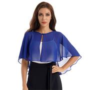 ranrann Damen Bolero Elegant Cape Umhang Schal Chiffon Stola Festlich Kurze Jacke Oberteil Sommer für Brautkleid Abendkleid Hochzeit Party