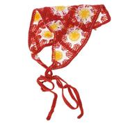 Ranuw Häkel Haarbandana, Krawatte, geknotetes Kopftuch, Retro Stirnband, gestricktes Kopftuch für Damen, Dreieckstuch, Häkelschal, Haarbandanas Damen