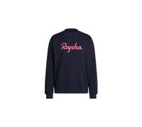 Rapha - Heavyweight Cotton Sweatshirt Large Logo - Sweat- & Trainingsjacke, Gr. M, blau (DarkNavy/High-VisPink)