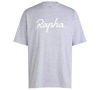 Rapha - Cotton T-Shirt Large Logo - T-Shirt, Gr. L, grau (Grey/White)
