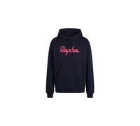 Rapha - Heavyweight Cotton Hoodie Large Logo - Hoodie, Gr. M, blau (DarkNavy/High-VisPink)