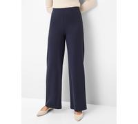 Boyfriend-Hose RAPHAELA BY BRAX "Style DamenpulloverTH FLARED", Damen, Gr. 36K (18), Kurzgrößen, blau (navy), 63% Viskose, 33% Polyamid, 4% Elasthan, Hosen (63984854-18) navy