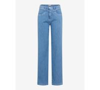 Raphaela by Brax Damen Palazzohose Style LAURA FLARED BLEACHED, denim hellblau, Gr. 50