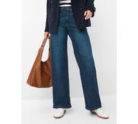 Raphaela by Brax Damen Palazzohose Style LAURA FLARED STONED USING & BUFFIES, denim blau, Gr. 40