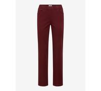 Chinohose RAPHAELA BY BRAX "Style LAVINA STRAIGHT", Damen, Gr. 42, Normalgrößen, rot (weinrot), Web, 55% Lyocell, 34% Baumwolle, 9% Elastomultiester, 2% Elasthan, Hosen Chinohose (86056559-42) weinrot