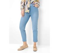 Raphaela by Brax Damen Schlupfjeans Style PAMINA 6/8 BLEACHED LIGHT BLUE SLIGHTUSED, denim hellblau, Gr. 40K