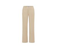 Boyfriend-Hose RAPHAELA BY BRAX "Style PAM FLARED", Damen, Gr. 48K (24), Kurzgrößen, beige, Web, 61% Leinen, 18% Viskose, 18% Baumwolle, 3% Elasthan, Hosen (35053710-24) beige