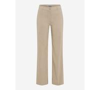 Culotte RAPHAELA BY BRAX "Style PEGGY FLARED", Damen, Gr. 46K (23), Kurzgrößen, beige (sand), Web, 44% Leinen, 38% Polyester, 16% Viskose, 2% Elasthan, Hosen Culotte (61444129-23) sand