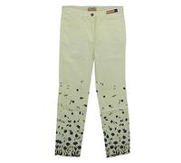 Raphaela by Brax, Style Lorella 7/8, Damen Jeans Hose Gabardine Stretch Weiß Floral D 38 W 29