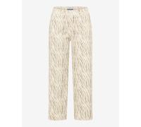 Boyfriend-Hose RAPHAELA BY BRAX "Style PAM CULOTTE", Damen, Gr. 46K (23), Kurzgrößen, beige (ecru), Web, 67% Leinen, 30% Baumwolle, 3% Elasthan, Hosen (81708018-23) ecru