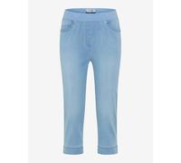 Raphaela by Brax Damen Caprihose Style PAMINA CAPRI BLEACHED LIGHT BLUE SLIGHTUSED, denim hellblau, Gr. 42
