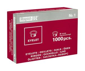 Rapid Öse Eyelet Nr.1 4mm Messing 1000 St.