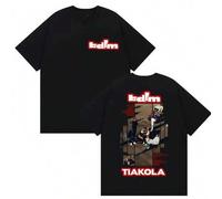 Rapper TIAKOLA Bdim Tour 2025 Graphic T Shirt Men's Hip Hop Gothic Short Sleeve T-shirts Vintage O-Neck Oversized Cotton T-shirt