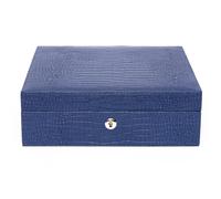 Rapport London - Uhrenbox fuer 8 Uhren - blau - Brompton - L266