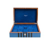 Rapport London - Uhrenbox - Labyrinth - für 10 Uhren - blau - L440