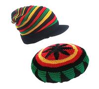 Rasta Mütze Jamaika - Wolle-knitted Dreadlocks Beanie für Herren - Hippie-Cap