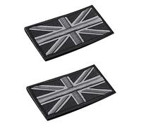 Rastapulz 2X Fashion Union Jack UK Flagge Abzeichen Patch Stick ZurÜCk 10 x 5 cm NEU, (Schwarz /)