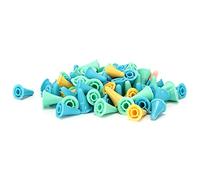 RASTKY 100 Stück Bunte Silikon-Nadelschützer in 2 Größen - Vielseitige Strickspitze Zum Weben, Häkeln und Nähen - Hält Ihre Stricknadelspitzen Sicher und Sicher (Groß)