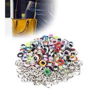 RASTKY Bunte Ösen-Eisentülle für -Kleidung, Schuhe, Taschen, Dekoration, 200 Stück, 10 Mm, mit Unterlegscheiben für -Kunsthandwerk und Leinwand (Eisen 2)