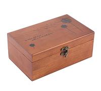 RASTKY Exquisiter Kleiner Nähkästchen-Organizer mit Taraxacum-Muster, Langlebiges Kiefernholzmaterial für Nadeln und Werkzeuge, Tischdekoration (Kiefer)