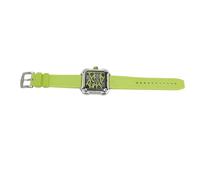 RASTKY Mode Automatische Herrenuhr Silikonarmband Mechanische Uhr 30 M Wasserlegierung Transparent Sport Skeleton Uhr Männer Luxus Automatische Selbstaufzug (silbergrün)