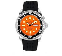 RATIO, FreeDiver Automatik-Taucheruhr mit Saphirglas, wasserdicht bis 1000 m, Orange - Neues Design, Wasserdicht