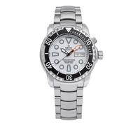 RATIO FreeDiver Heliumsichere Taucheruhr Mit Saphirglas - Automatisch, 1000M Wasserdicht Für Herren, Weiss/Opulenter Garten