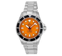 RATIO FreeDiver Saphir-Kristall-Taucheruhr, japanische automatische Taucheruhr, 200 m, wasserdicht, Taucheruhren für Herren, Orange, Taucher