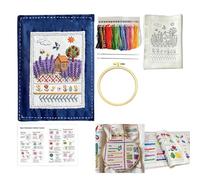 Ratpzou 2026 New Embroidery Stitchs Book Kit For Beginners | Hand Embroidery Learning & Practice Book With Fabric Pages | 90 Patterns, Hoop, Threads & Tools, DIY Stitching Set Gift