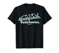 RAUFGEHEN. RUNTERKOMMEN. X BERGLIEBE. Bergsteiger Berge T-Shirt