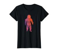 Rave Invaders Plur Space Force Astronaut House Musik-Rave Preisgünstiges Grafik-T-Shirt, Damen, Schwarz, S