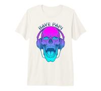 Rave Papi EDM Music Festival Trippy Skull DJ Kopfhörer Premium T-Shirt