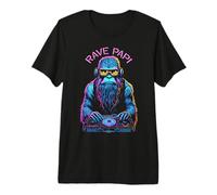 Rave Papi EDM Musikfestival Bigfoot Sasquatch Equalizer DJ Premium T-Shirt
