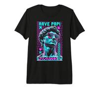 Rave Papi EDM Musikfestival Trippy David Statue Techno Premium T-Shirt