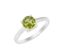 Ravishing Impressions Ring aus 925er Sterlingsilber mit grünen Peridot-Edelsteinen, Verlobungsring, Hochzeit, Jahrestag, Hochzeit, Geburtstag, Damenschmuck, Stein, Peridot/Olivin