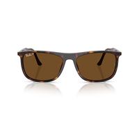 Ray-Ban 0RB2216 902/57 polarisiert Kunststoff Rechteckig Havana/Havana Sonnenbrille, Sunglasses