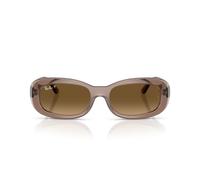 Ray-Ban 0RB2221 6827M2 polarisiert Rund Oval Transparent/Beige Sonnenbrille, Sunglasses