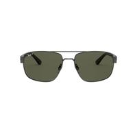 Ray-Ban 0RB3663 004/58 polarisiert Metall Rechteckig Silberfarben/Silberfarben Sonnenbrille, Sunglasses