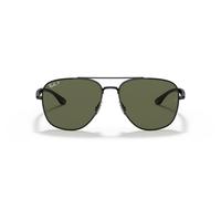 Ray-Ban 0RB3683 002/58 polarisiert Metall Panto Schwarz/Schwarz Sonnenbrille, Sunglasses