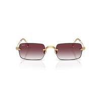 Ray-Ban A$AP Rocky RB3928 Rechteckige Sonnenbrille mit Draht, Gold/Transparent, Dunkelviolett-Farbverlauf, 54 MM