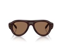 Ray-Ban A$AP Rocky RB4925 Aviator Puffer Evolution Collection Sonnenbrille, transparent/dunkles Kaffeebraun, 52 mm