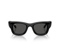 Ray-Ban A$AP Rocky RB4940B Wayfarer Puffer Crystal Edition Quadratische Sonnenbrille, Schwarz mit Strass/Dunkelgrau, 47 mm