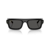 Ray-Ban A$AP Rocky RB4954 Flacko Puffer Evolution Collection Rechteckige Sonnenbrille, Schwarz/Dunkelgrau, 54 MM
