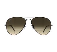Ray-Ban Aviator 3025 92700A poliert havanna auf gunmetal braun vintage Farbverlauf schwarz Sonnenbrille Einheitsgröße