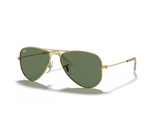 Ray Ban - Aviator Kids Polished Arista Gold Dark Green - Sonnenbrille Vert Sans